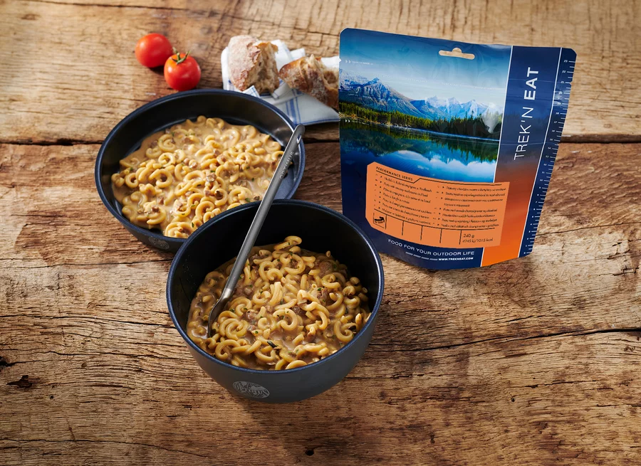 Pasta in creamy mushrooms + beef trek n eat katadyn mre philippines