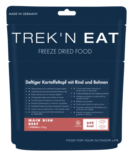 TREK’N EAT Hearty Potato Stir Fry with Beef and Green Peas