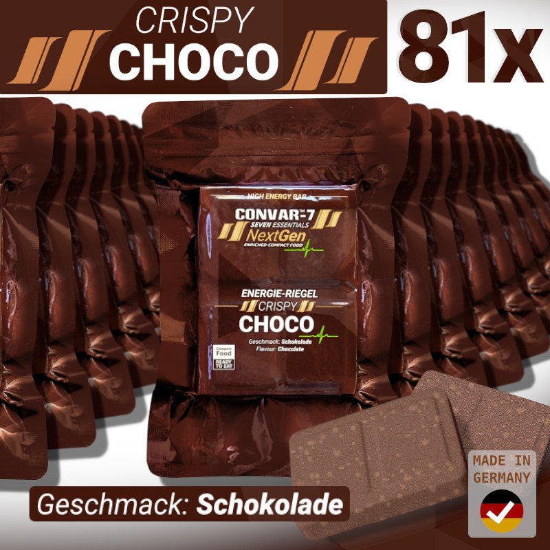 CONVAR-7 NextGen Energy Bar – Crispy Choco (81 Pieces per Box)