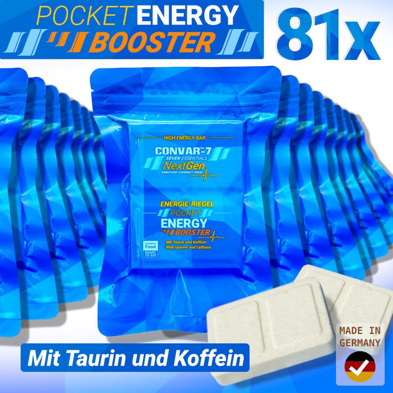 CONVAR-7 NextGen Energy Bar – Pocket Energy Booster (81 Pieces per Box)
