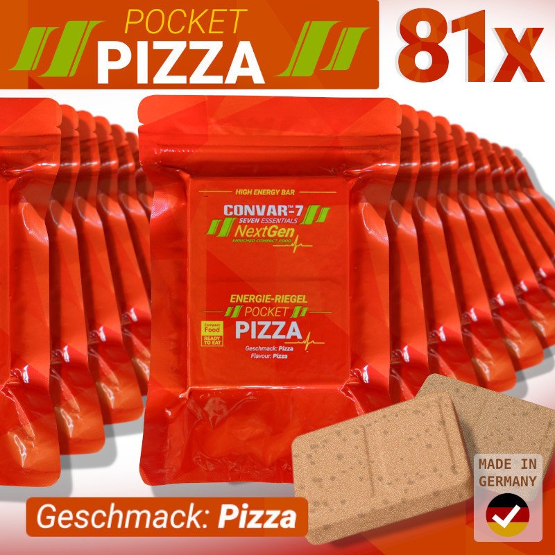CONVAR-7 NextGen Energy Bar – Pocket Pizza (81 Pieces per Box)