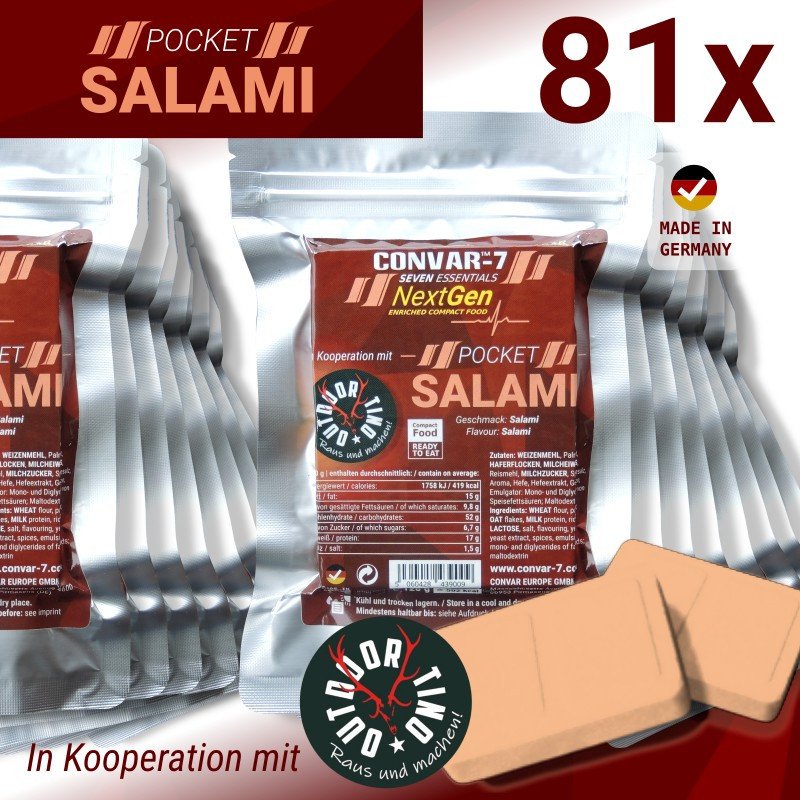 CONVAR-7 NextGen Energy Bar – Pocket Salami (81 Pieces per Box)