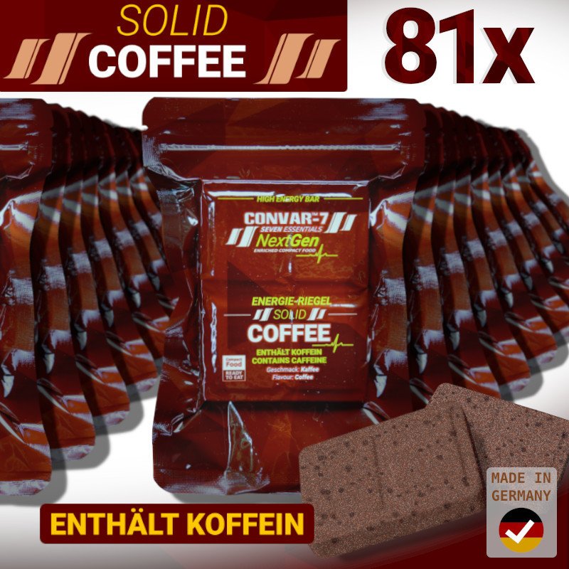 CONVAR-7 NextGen Energy Bar – Solid Coffee (81 Pieces per Box)