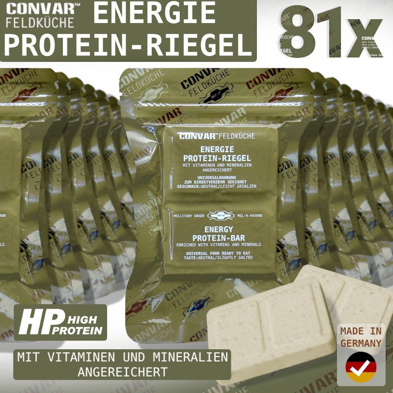 CONVAR™ Feldküche Energy Protein Bar MILITARY GRADE (81 Pieces per Box)