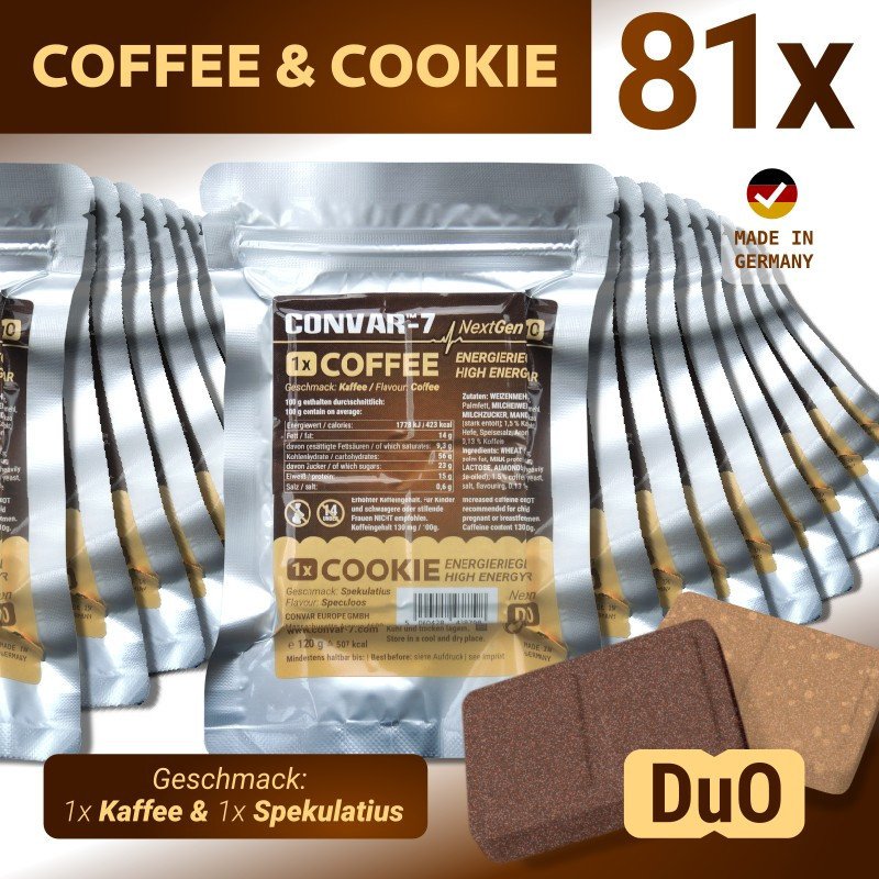 CONVAR-7 NextGen Energy Bar – Cookie & Coffee (81 Pieces per Box)