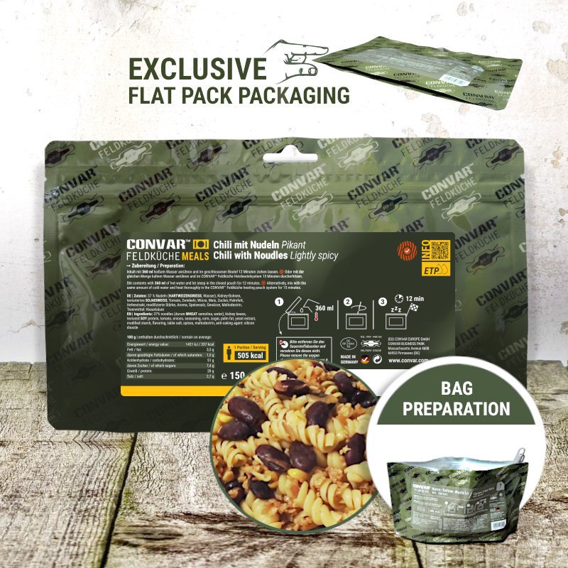 CONVAR™ Feldküche Chili with noodles (12 Pieces per Box)