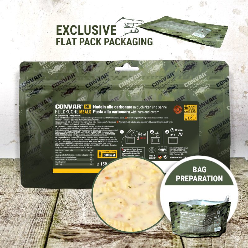 CONVAR™ Feldküche Pasta alla carbonara (12 Pieces per Box)