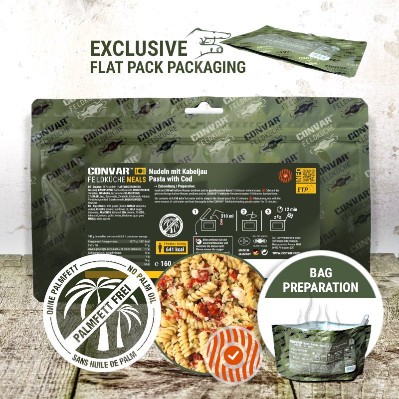 CONVAR™ Feldküche Noodles with cod (12 Pieces per Box)