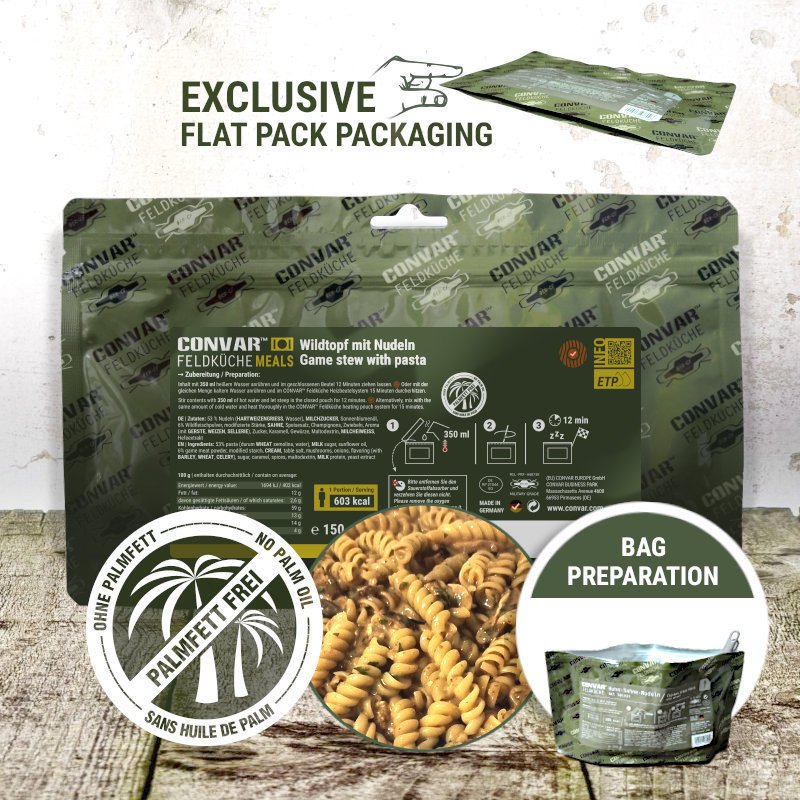 CONVAR™ Feldküche Game pot with noodles (12 Pieces per Box)